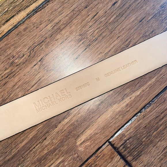 MK🖤bling  belt black leather belt Michael Kors belt rhinestone belt - Picture 2 of 15